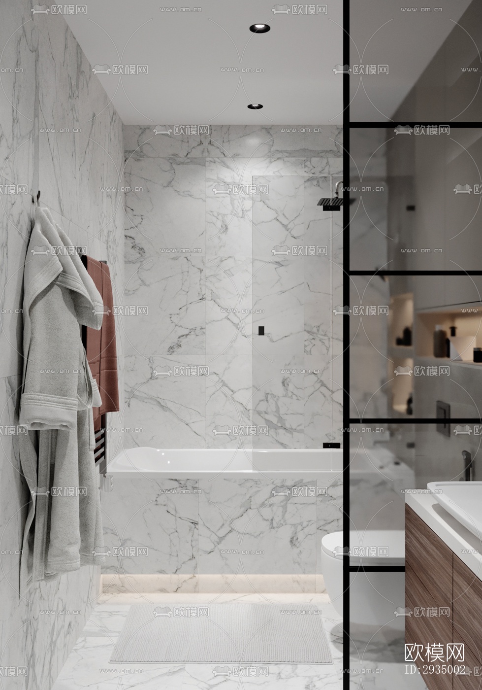 现代平层效果图下载（渲染图8）