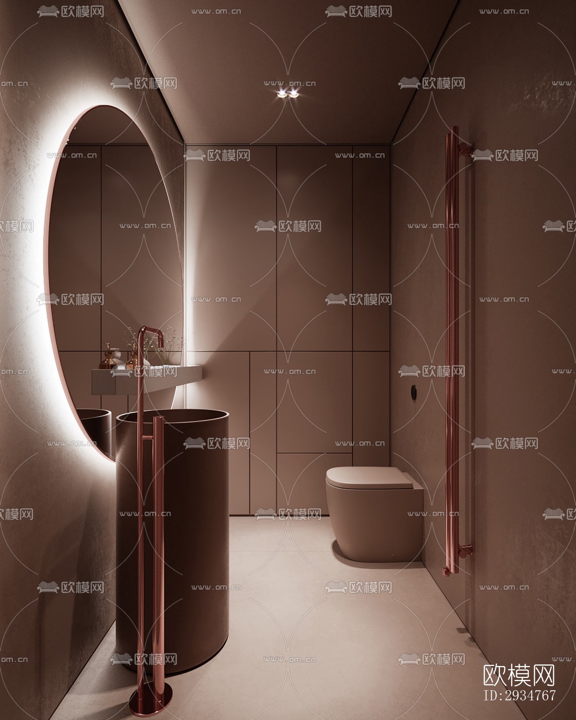 现代平层效果图下载（渲染图7）