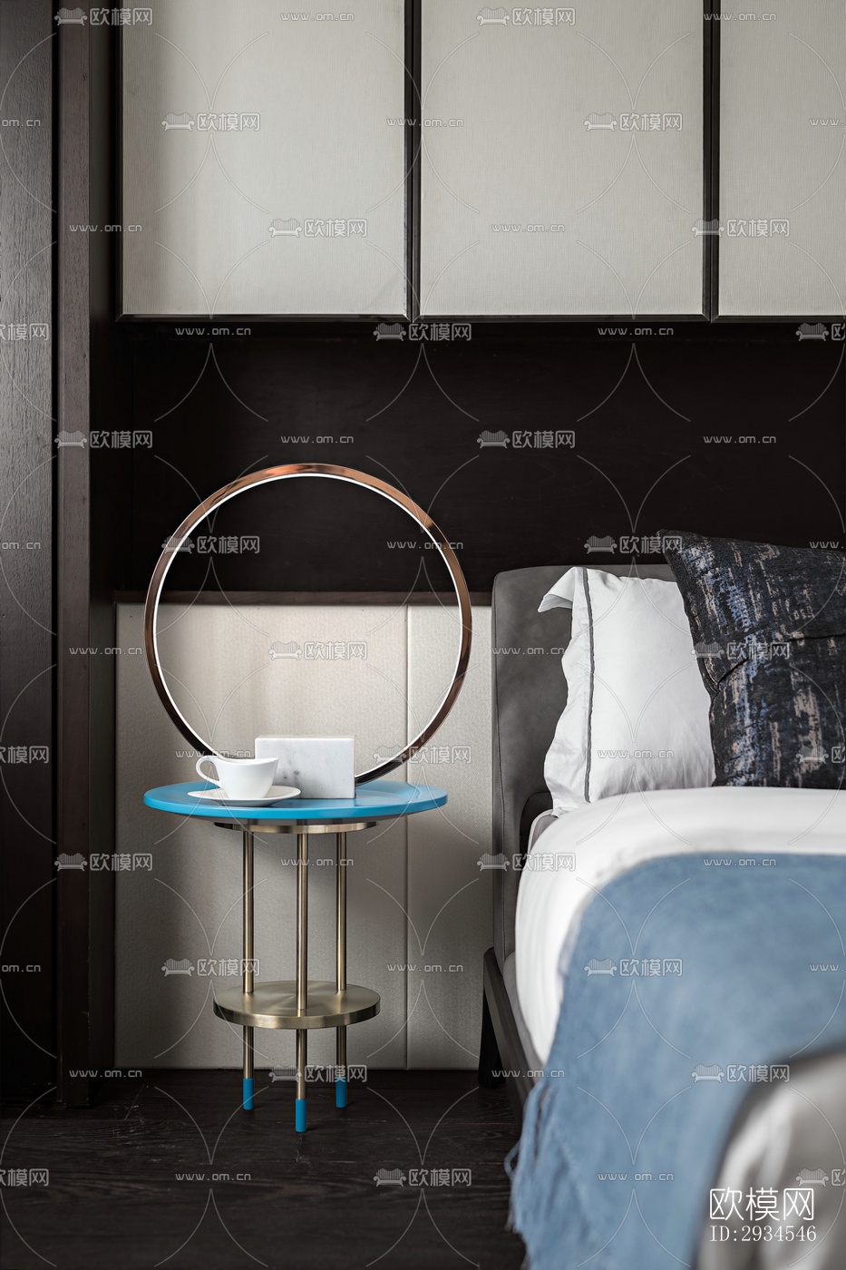 新中式平层效果图下载（渲染图3）