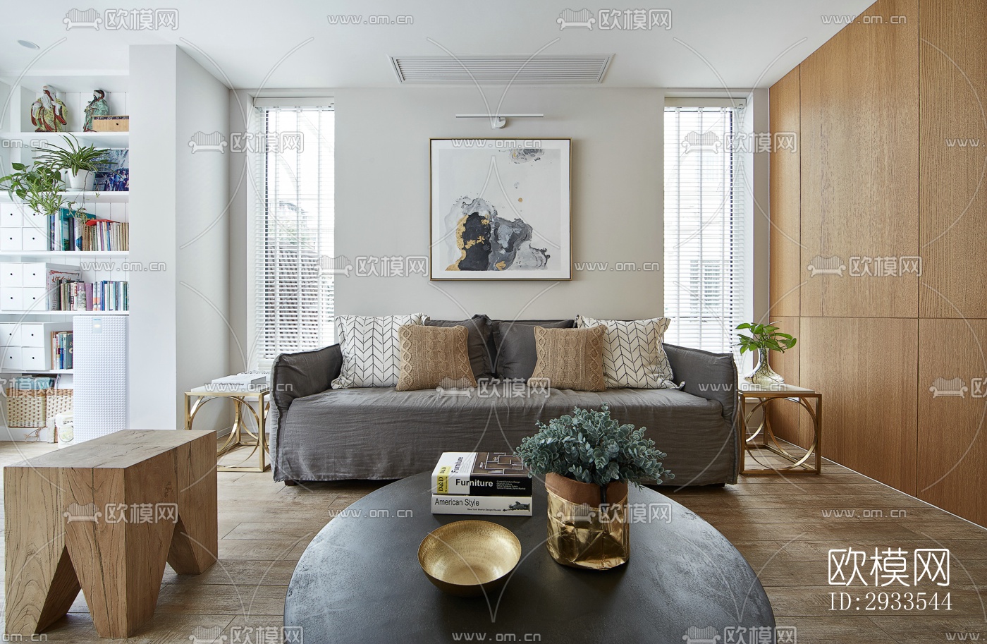 北欧公寓效果图下载（渲染图1）