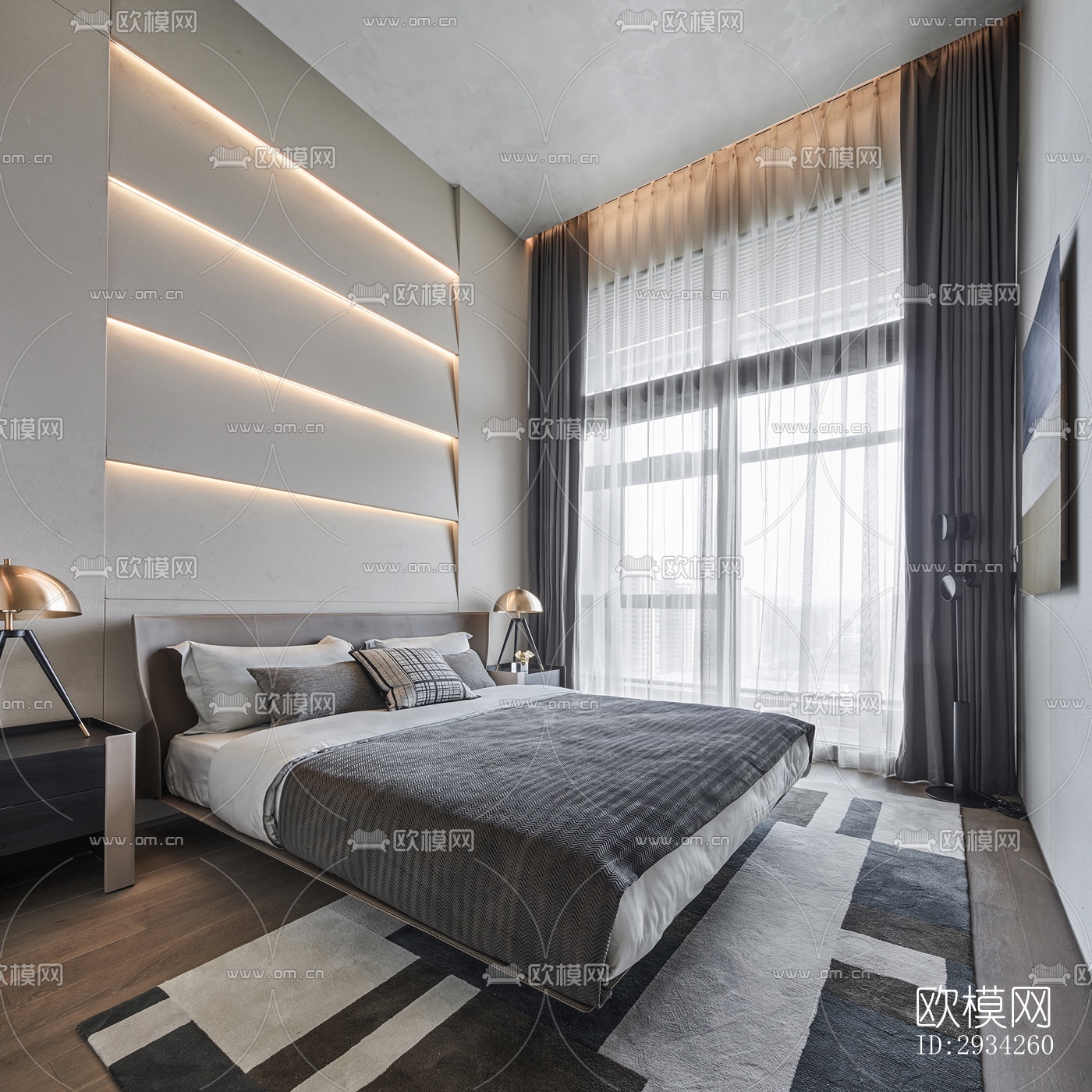 现代复式效果图下载（渲染图15）