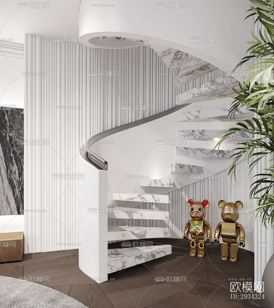 现代复式效果图下载（渲染图2）