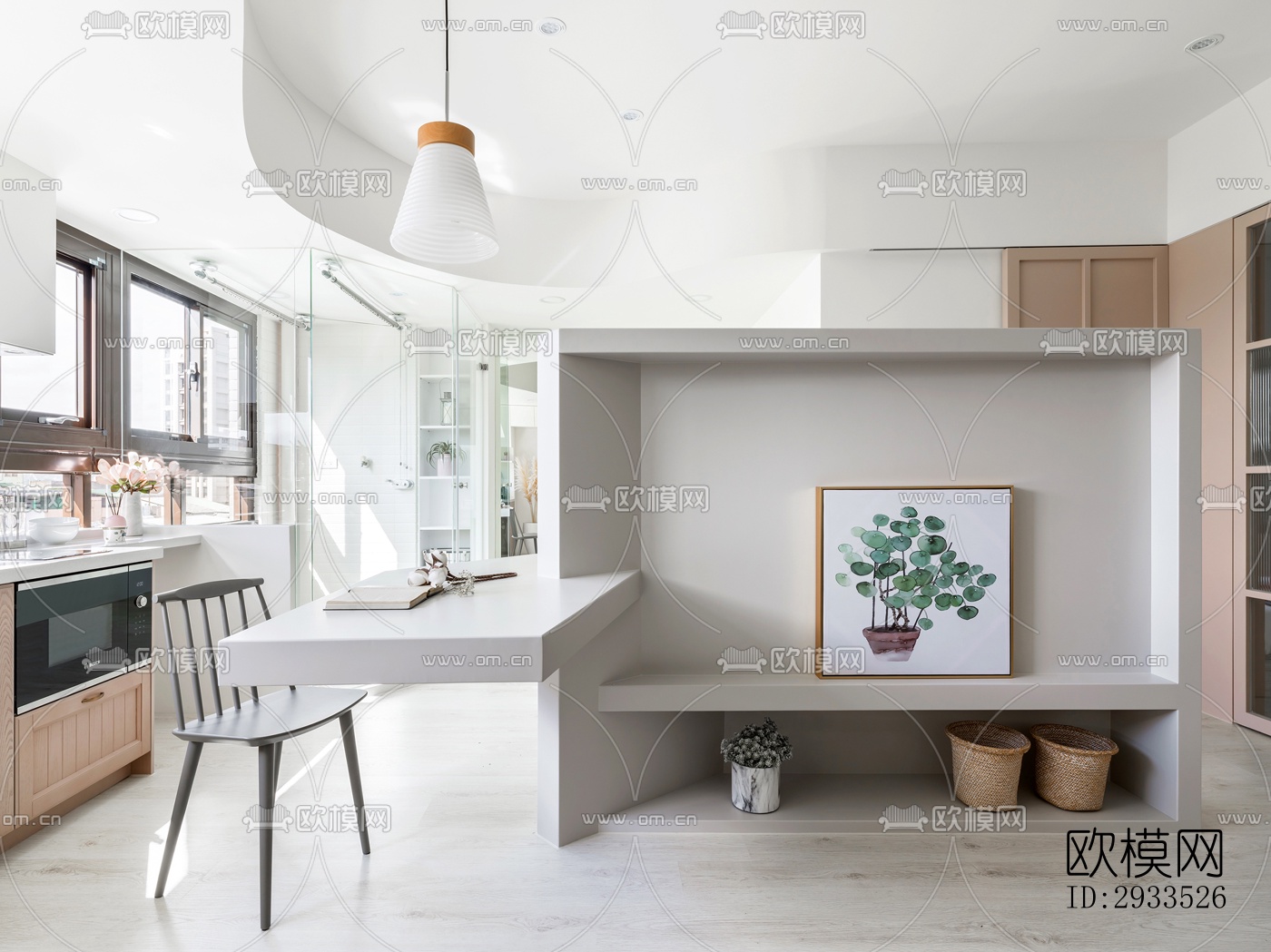 北欧公寓效果图下载（渲染图2）