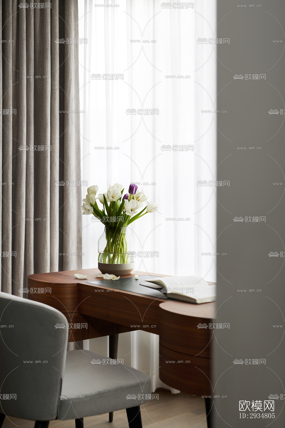 现代平层效果图下载（渲染图6）