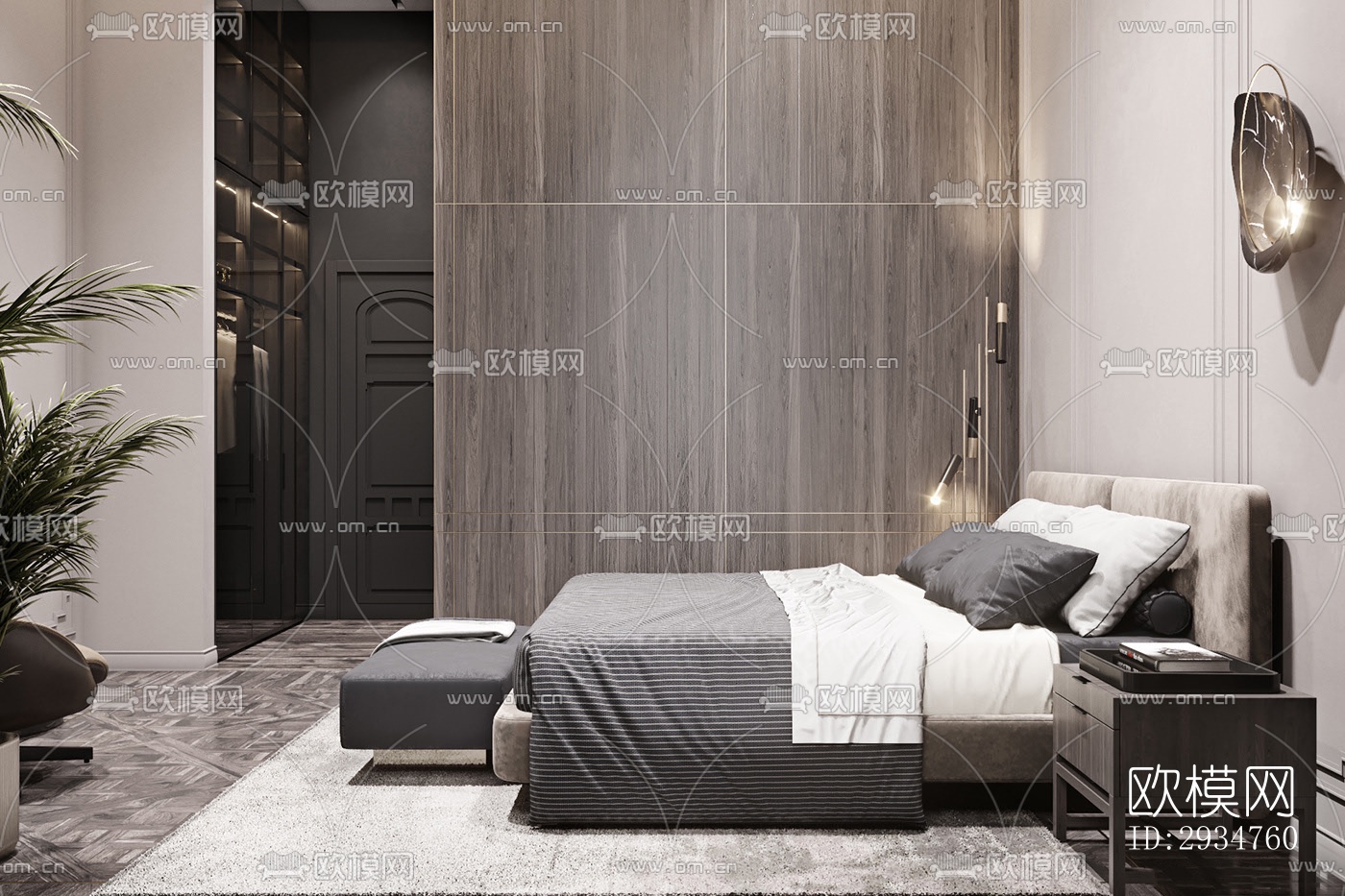 现代平层效果图下载（渲染图5）