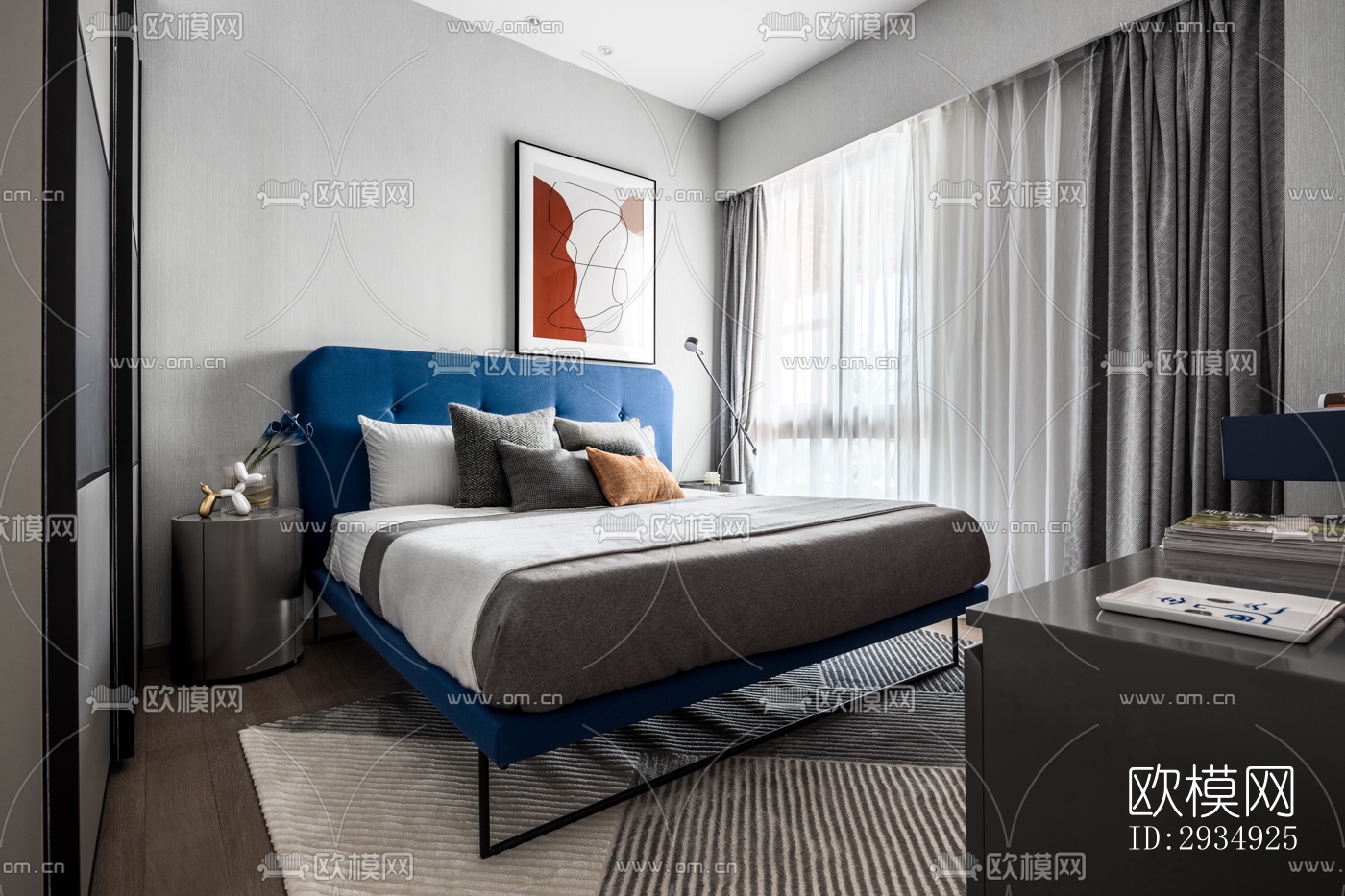 现代平层效果图下载（渲染图15）