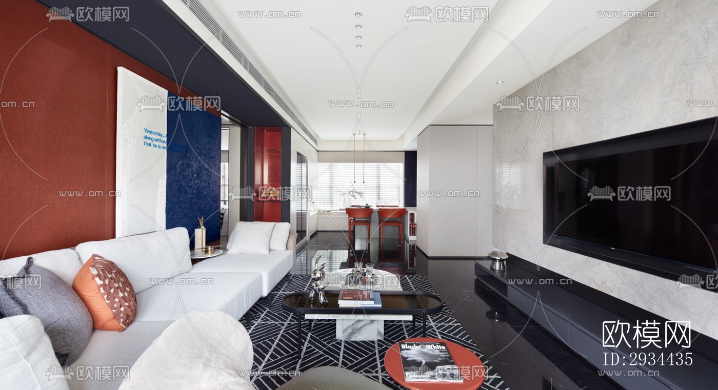 后现代平层效果图下载（渲染图20）