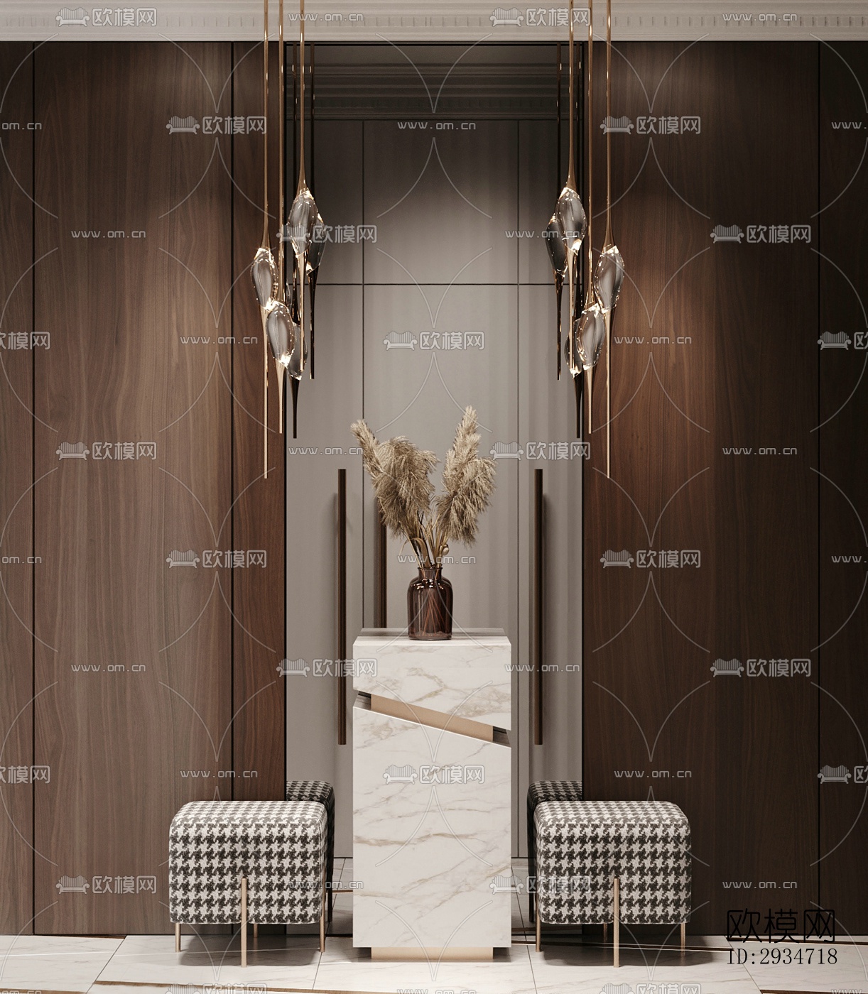 现代平层效果图下载（渲染图11）