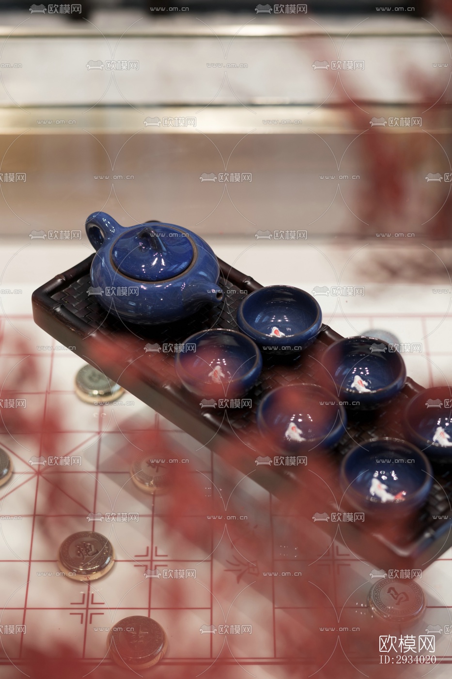 新中式别墅效果图下载（渲染图8）