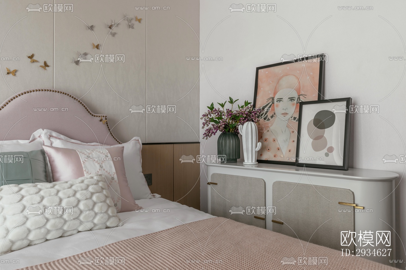 新中式平层效果图下载（渲染图6）