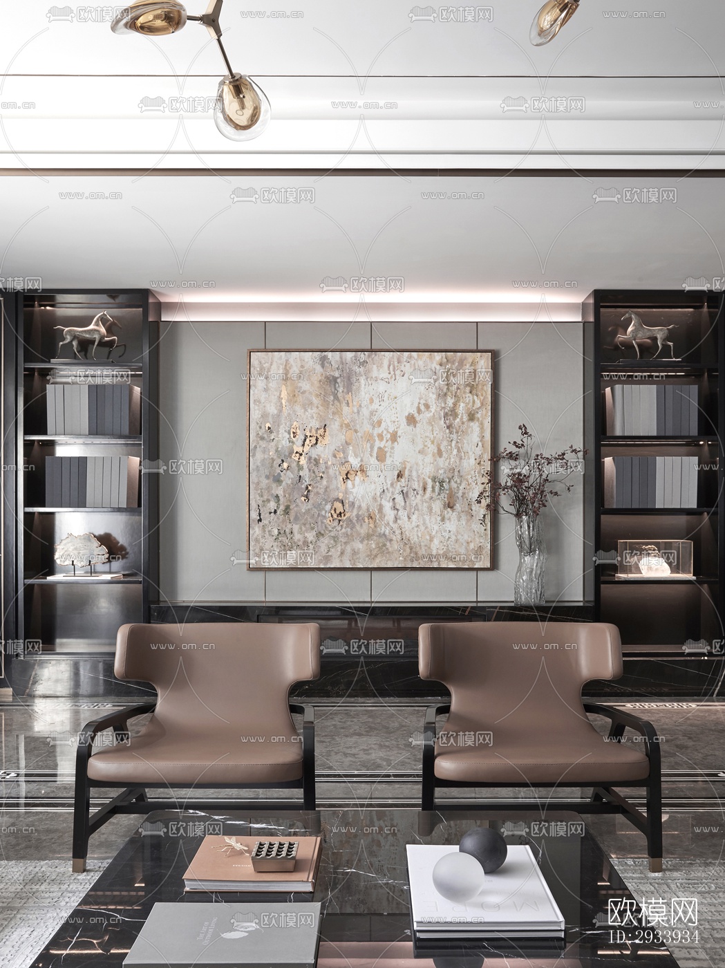 新中式别墅效果图下载（渲染图11）