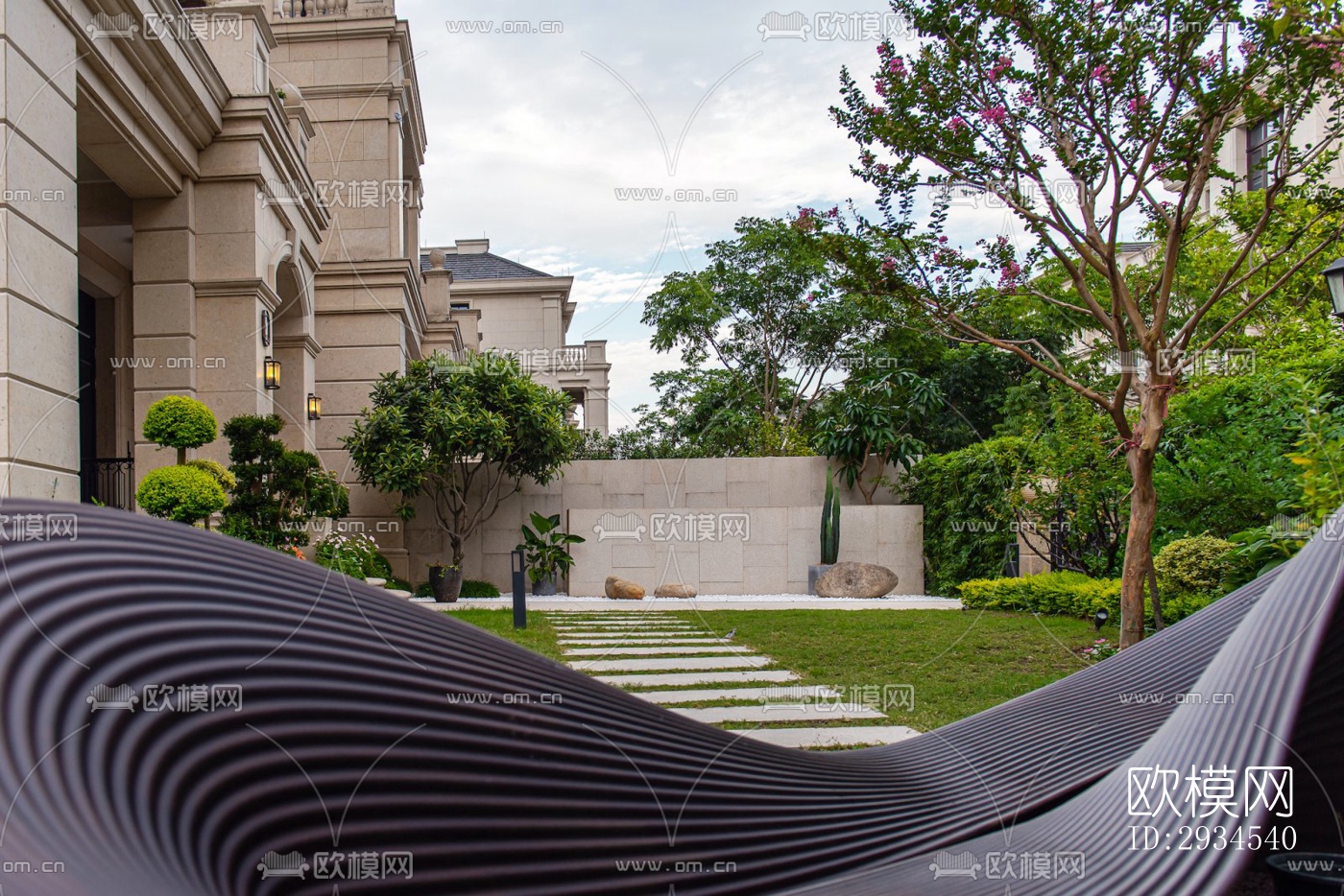 新中式平层效果图下载（渲染图18）