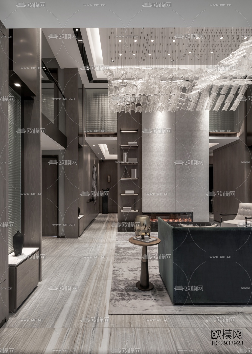 新中式别墅效果图下载（渲染图15）