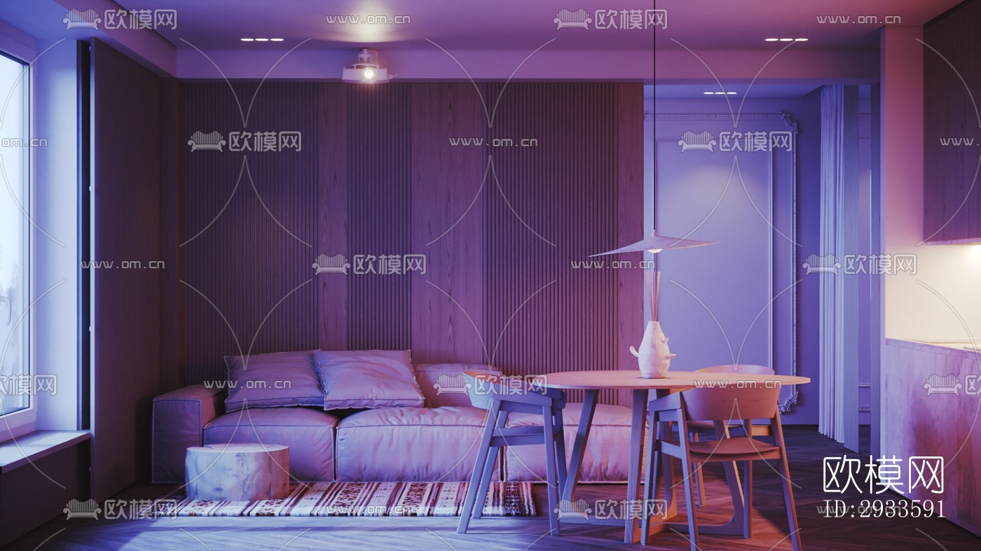 北欧公寓效果图下载（渲染图12）