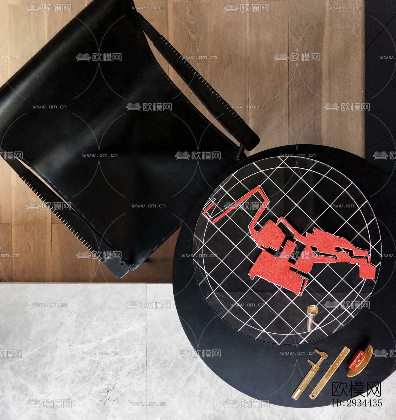 后现代平层效果图下载（渲染图9）