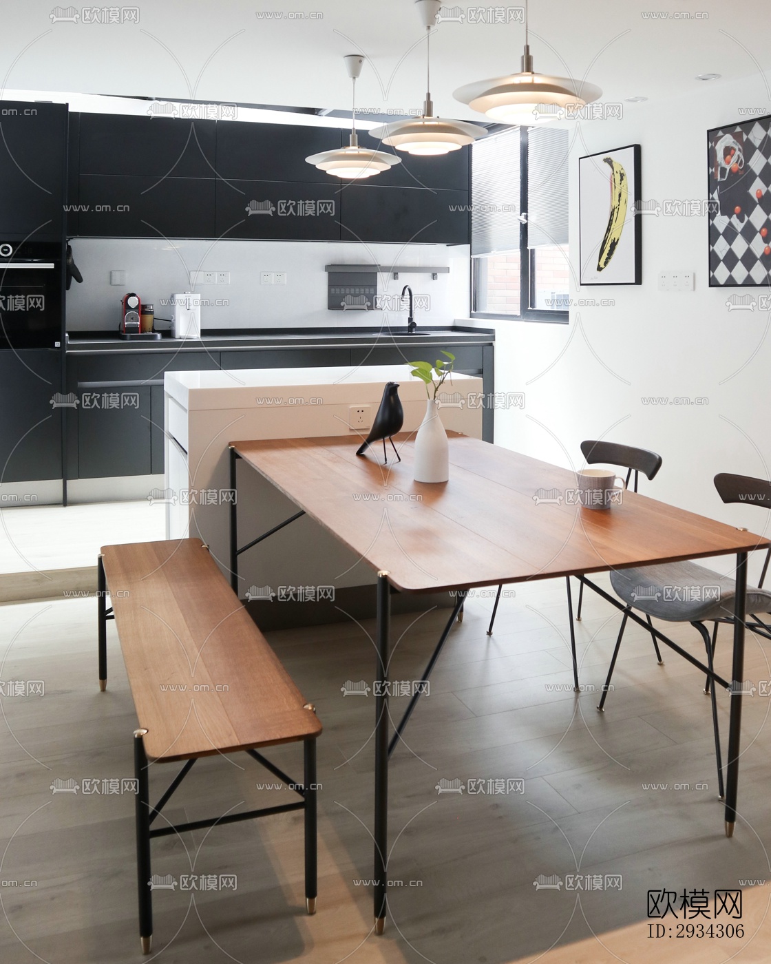 现代复式效果图下载（渲染图18）