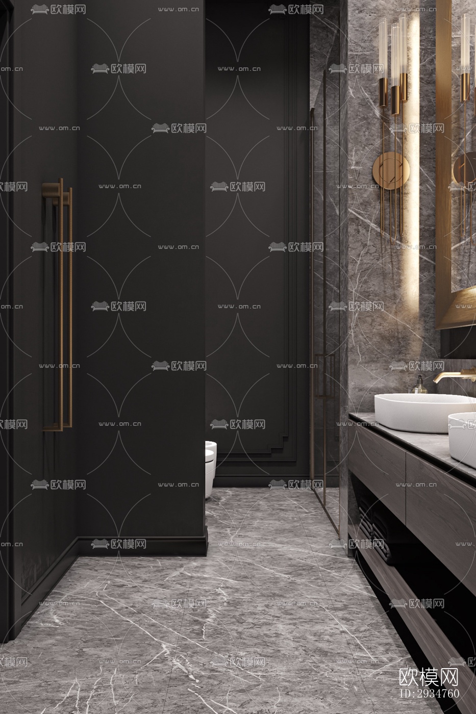 现代平层效果图下载（渲染图14）