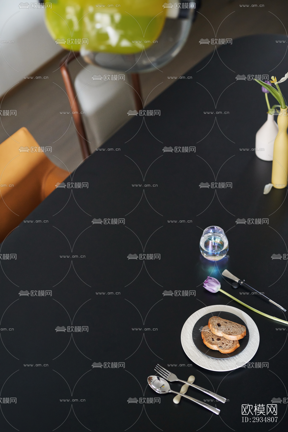 现代平层效果图下载（渲染图8）