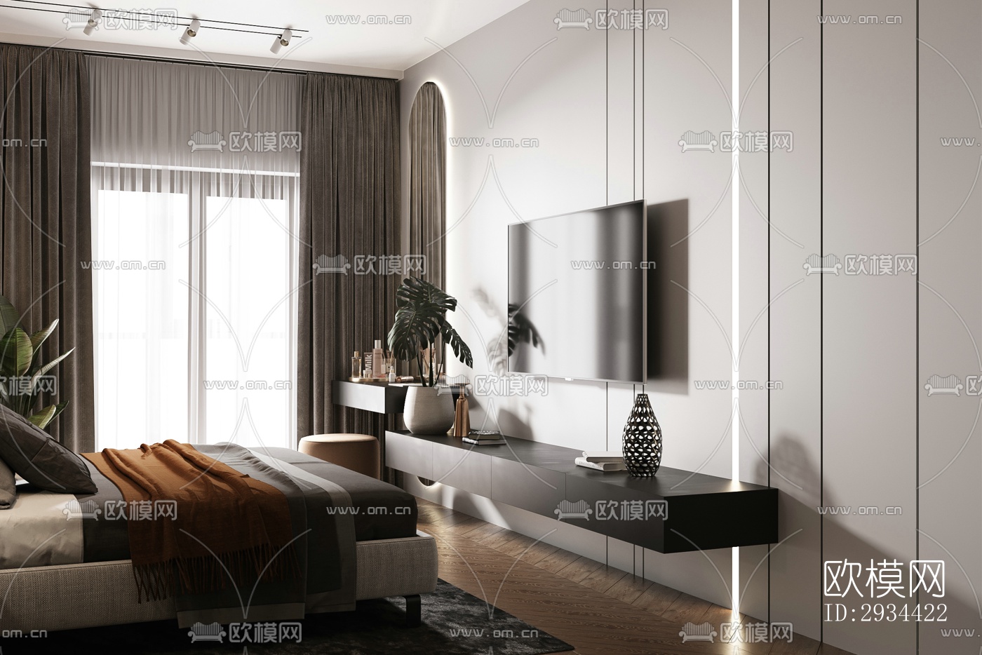 北欧平层效果图下载（渲染图4）