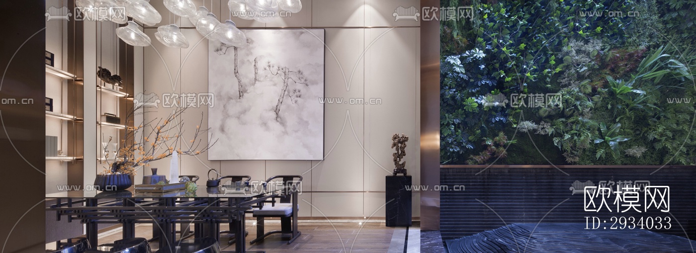 新中式别墅效果图下载（渲染图8）