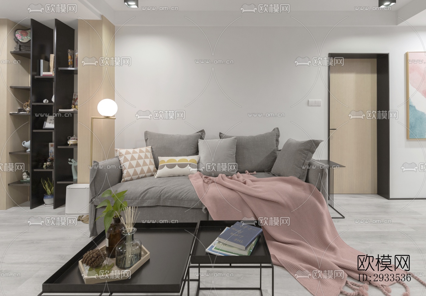 北欧公寓效果图下载（渲染图9）