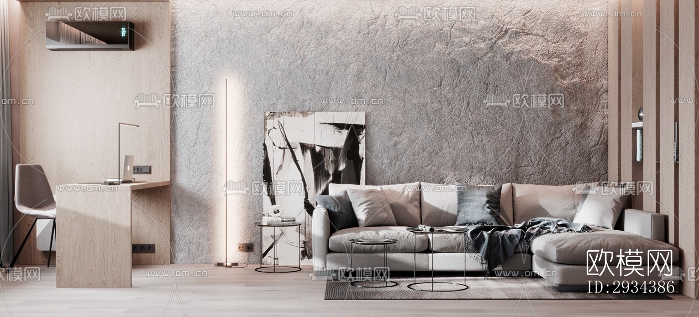 北欧平层效果图下载（渲染图1）