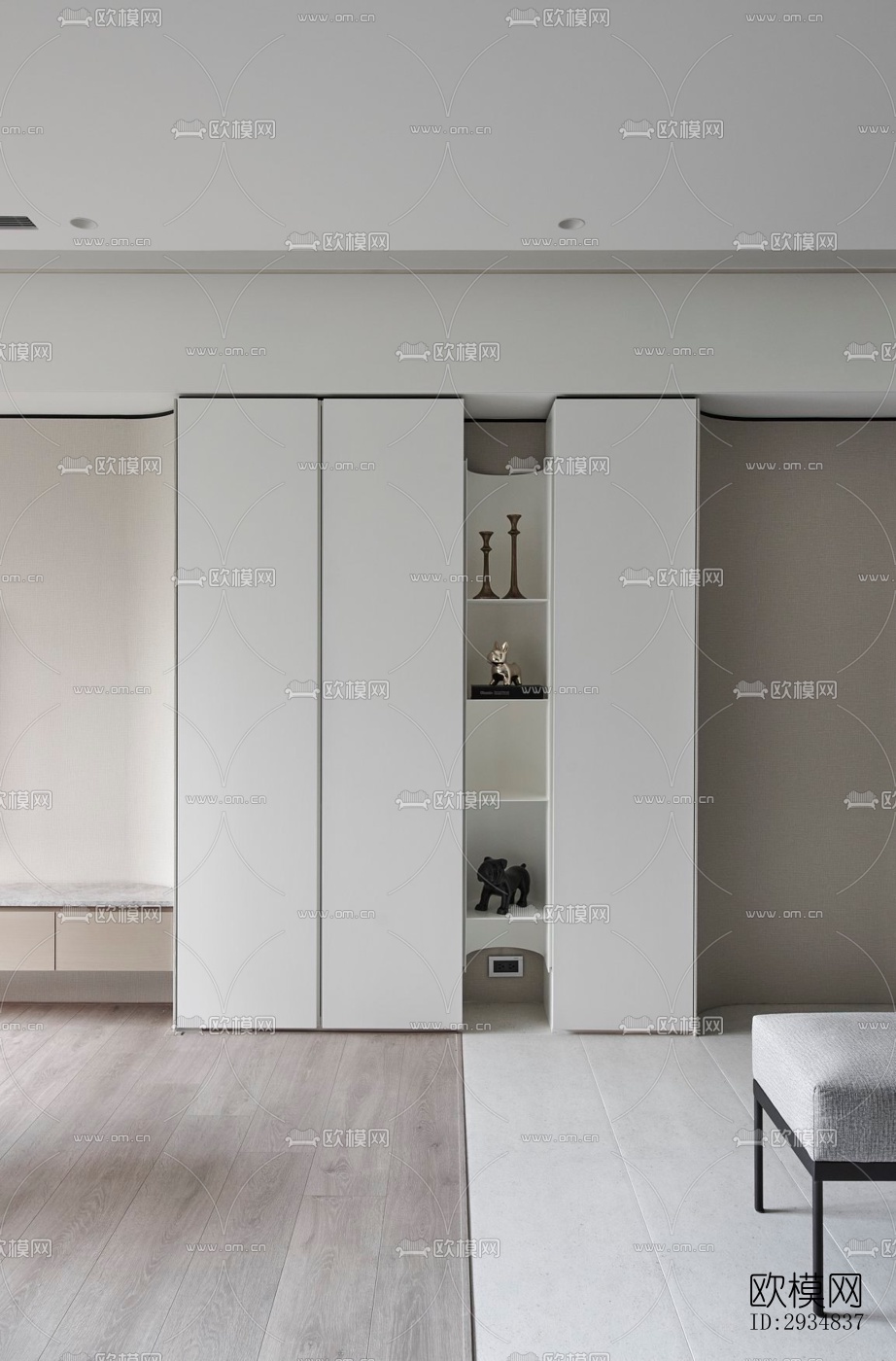 现代平层效果图下载（渲染图16）