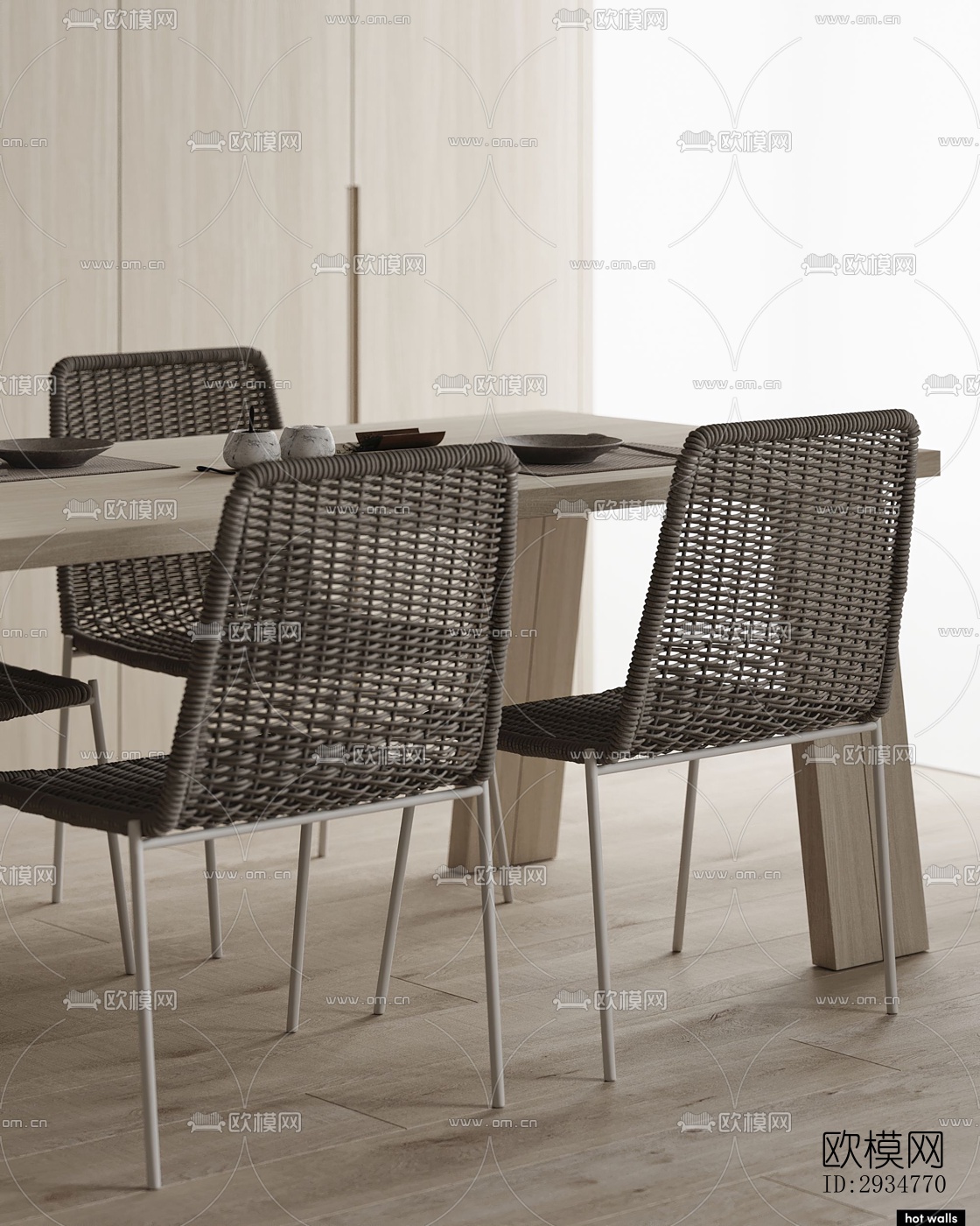 现代平层效果图下载（渲染图3）