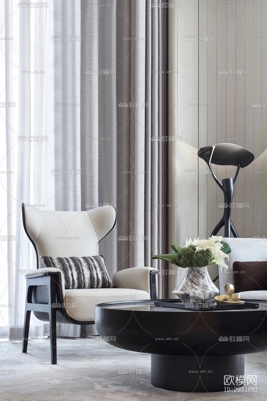 新中式别墅效果图下载（渲染图18）