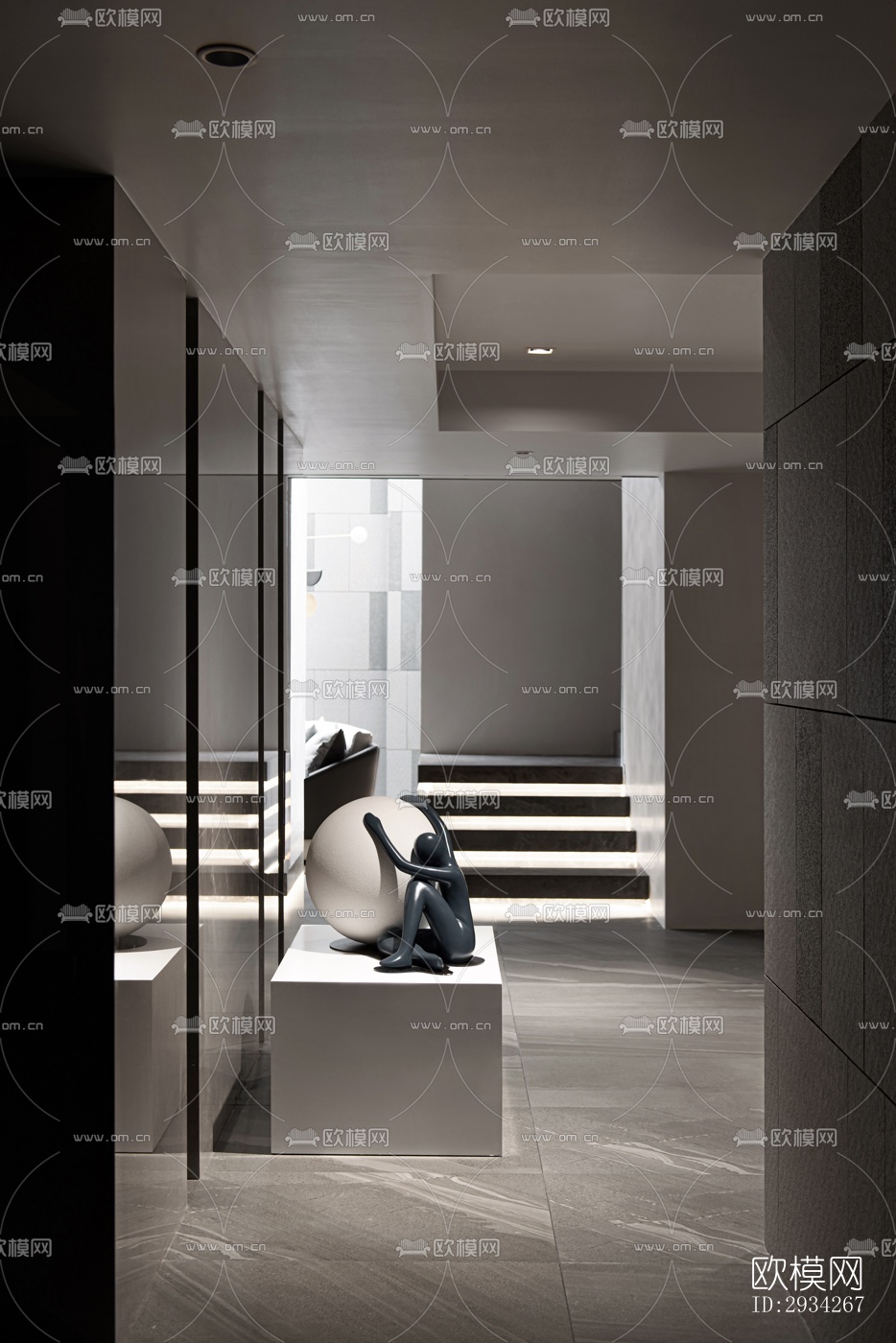 现代复式效果图下载（渲染图1）