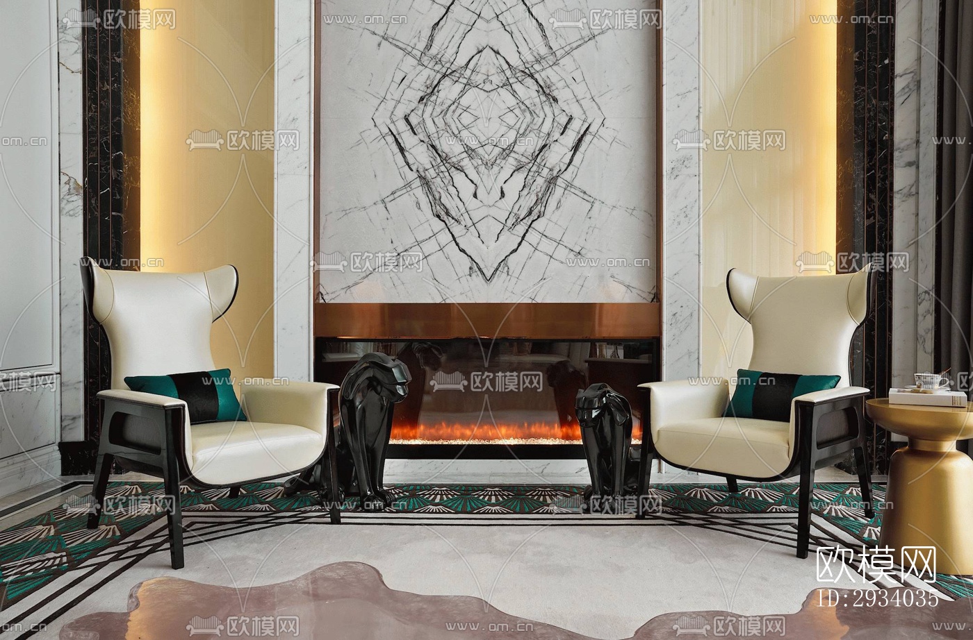 欧式别墅效果图下载（渲染图20）