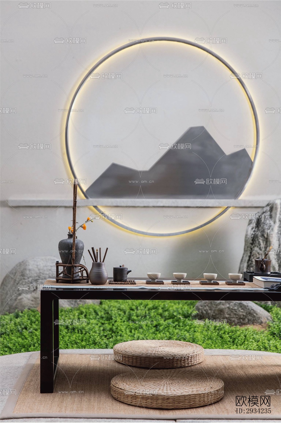 新中式复式效果图下载（渲染图11）