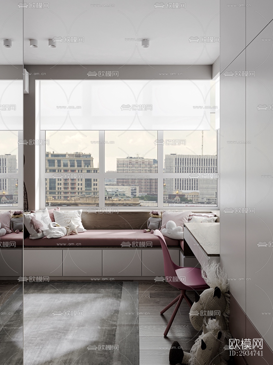 现代平层效果图下载（渲染图7）