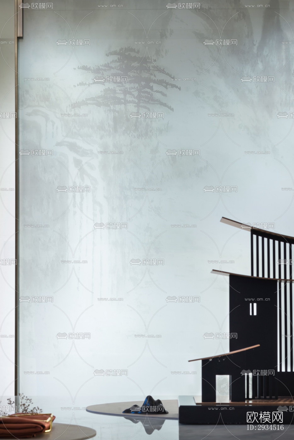 新中式平层效果图下载（渲染图16）