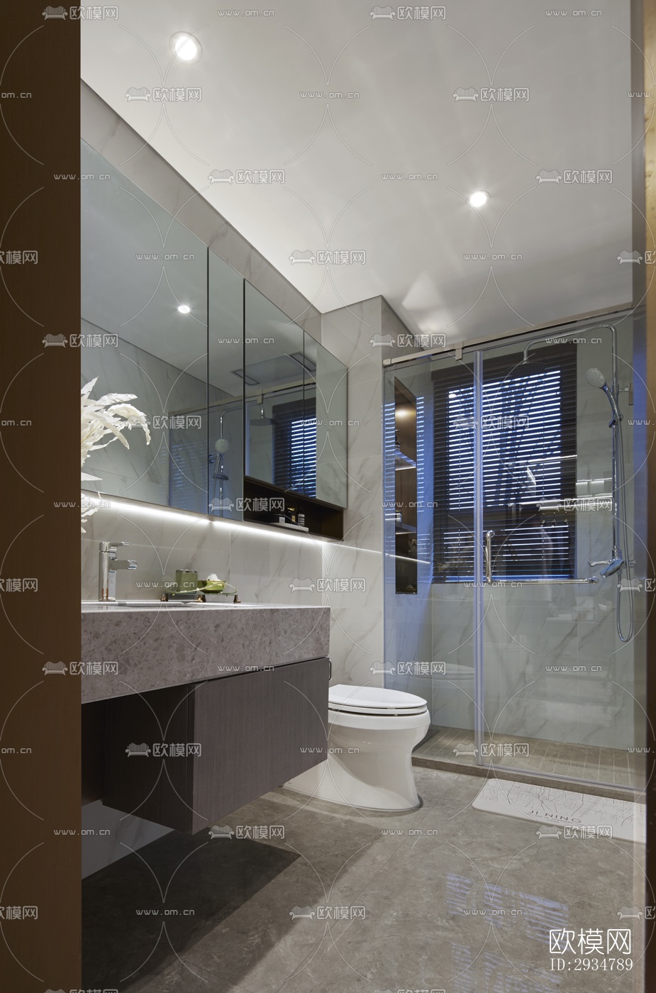 现代平层效果图下载（渲染图17）