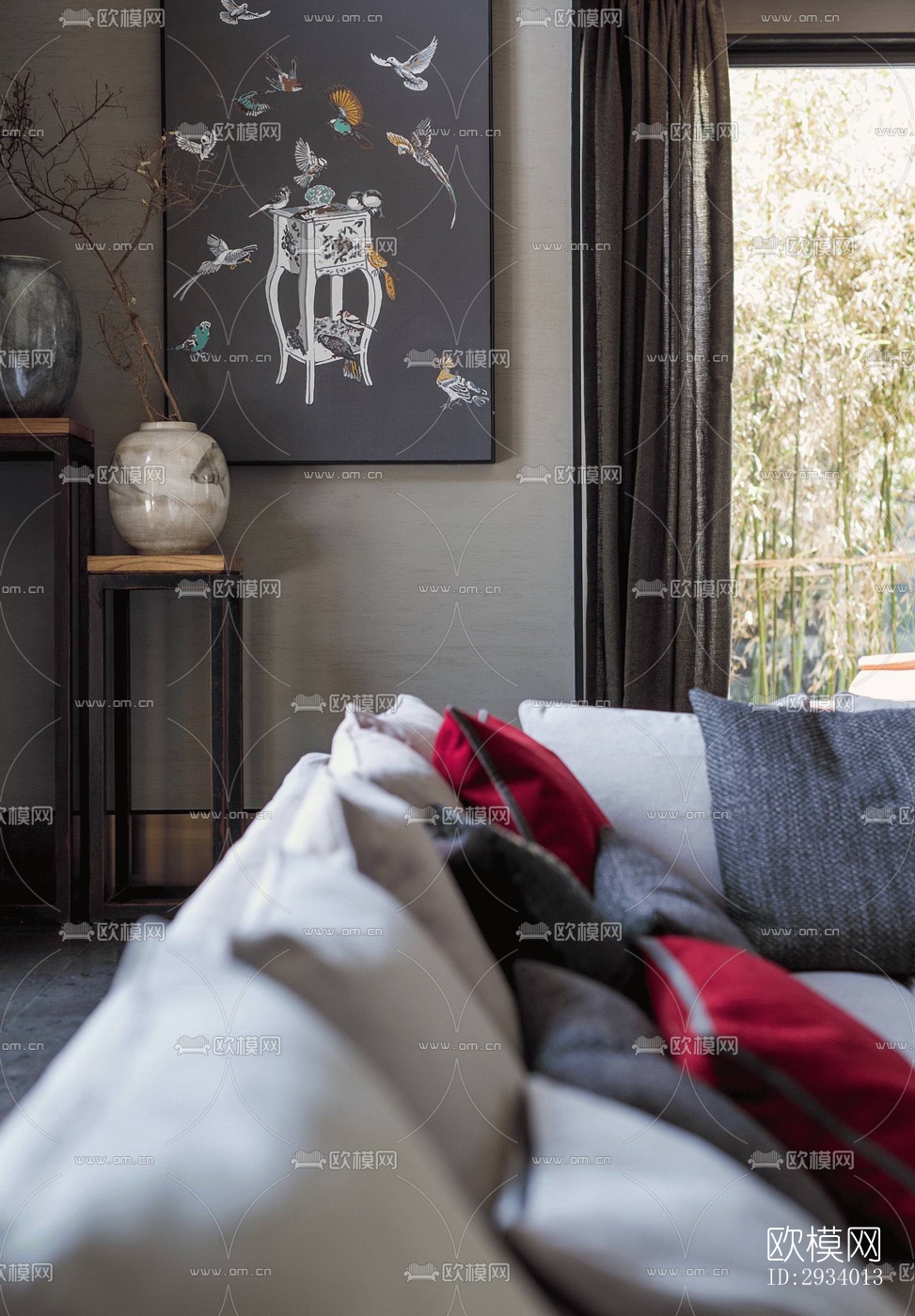 新中式别墅效果图下载（渲染图6）