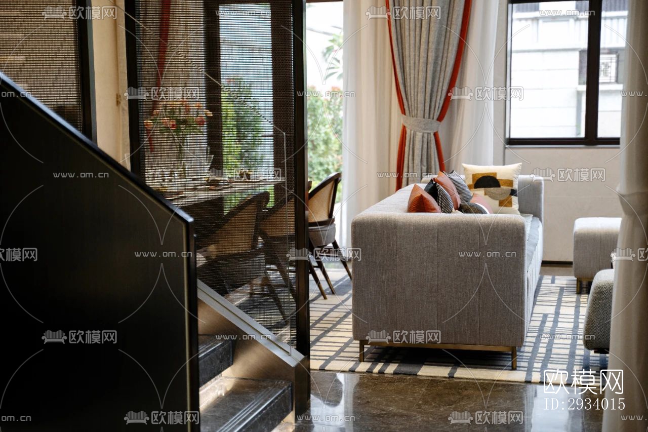 新中式别墅效果图下载（渲染图2）