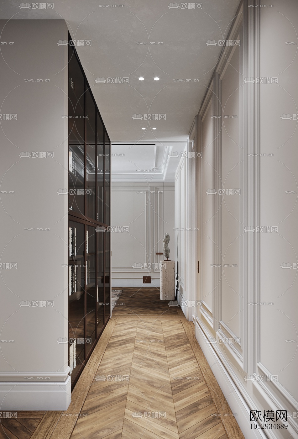 欧式平层效果图下载（渲染图18）