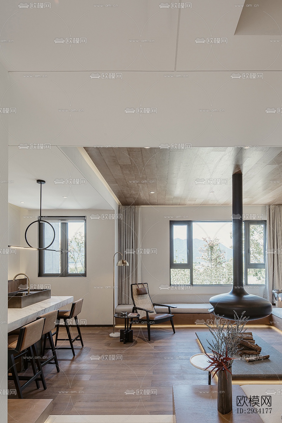 北欧复式效果图下载（渲染图16）