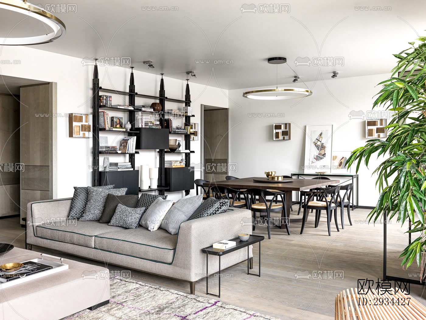 北欧平层效果图下载（渲染图1）