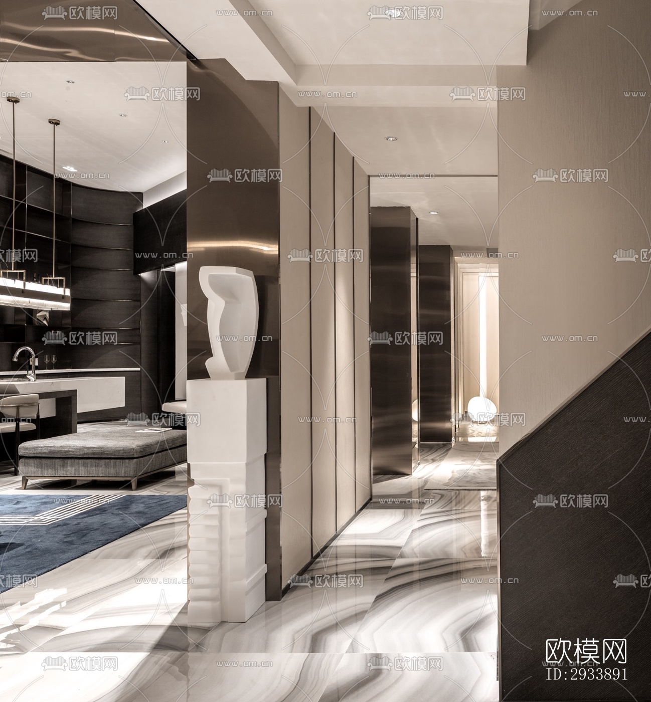 后现代别墅效果图下载（渲染图6）