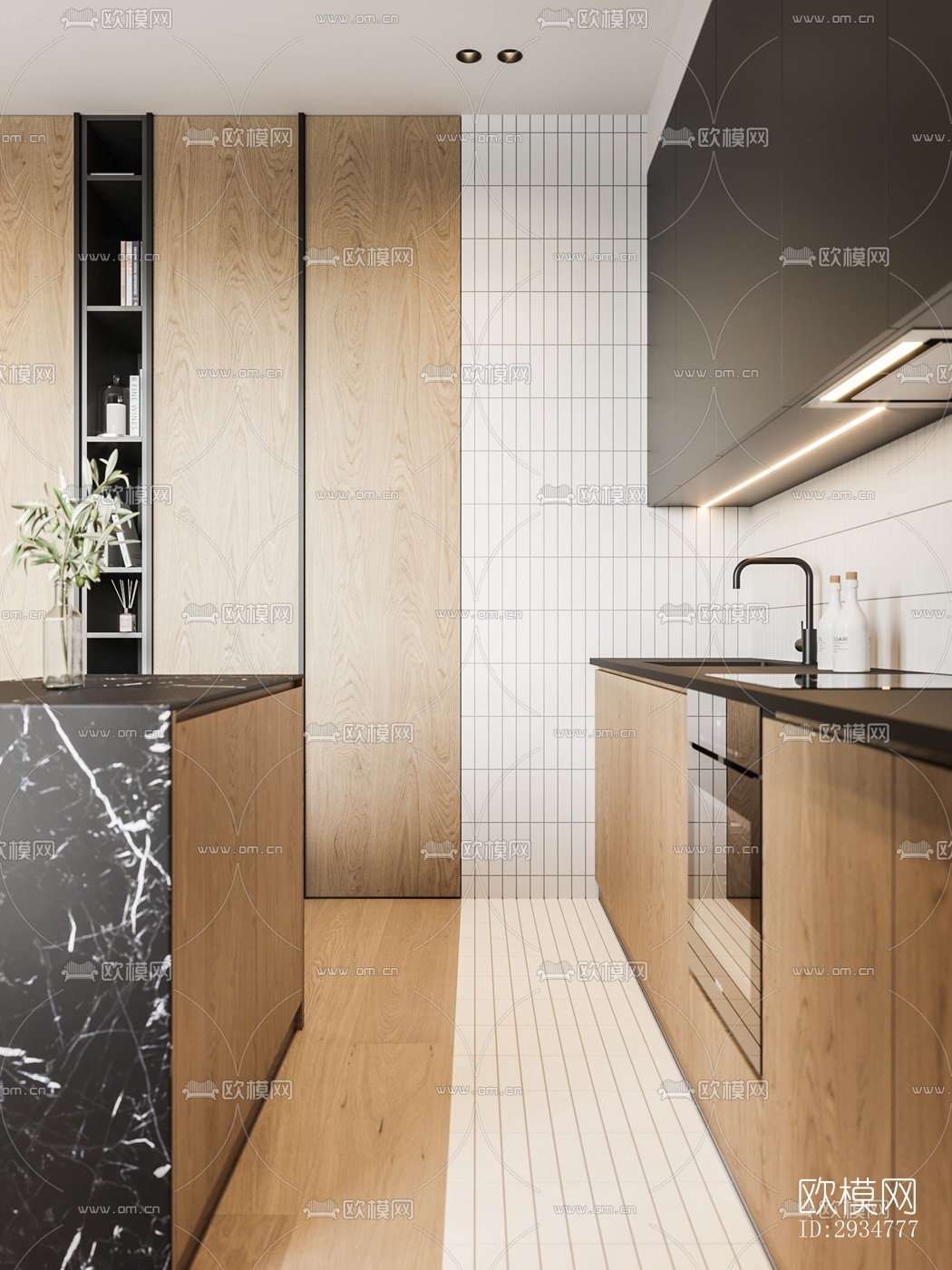 现代平层效果图下载（渲染图15）