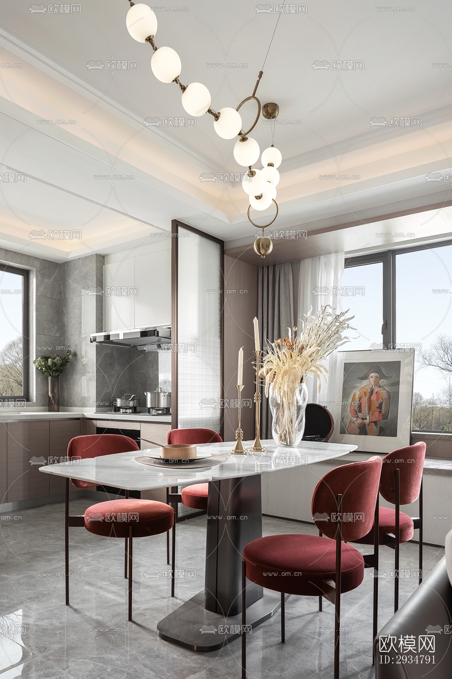 现代平层效果图下载（渲染图12）