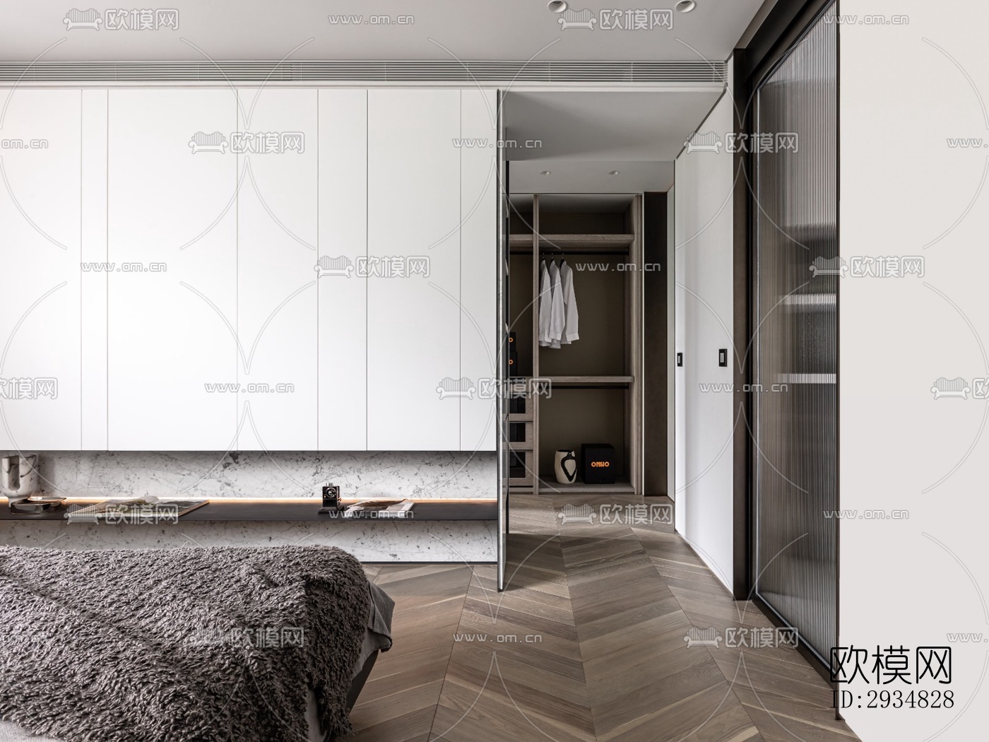 现代平层效果图下载（渲染图7）