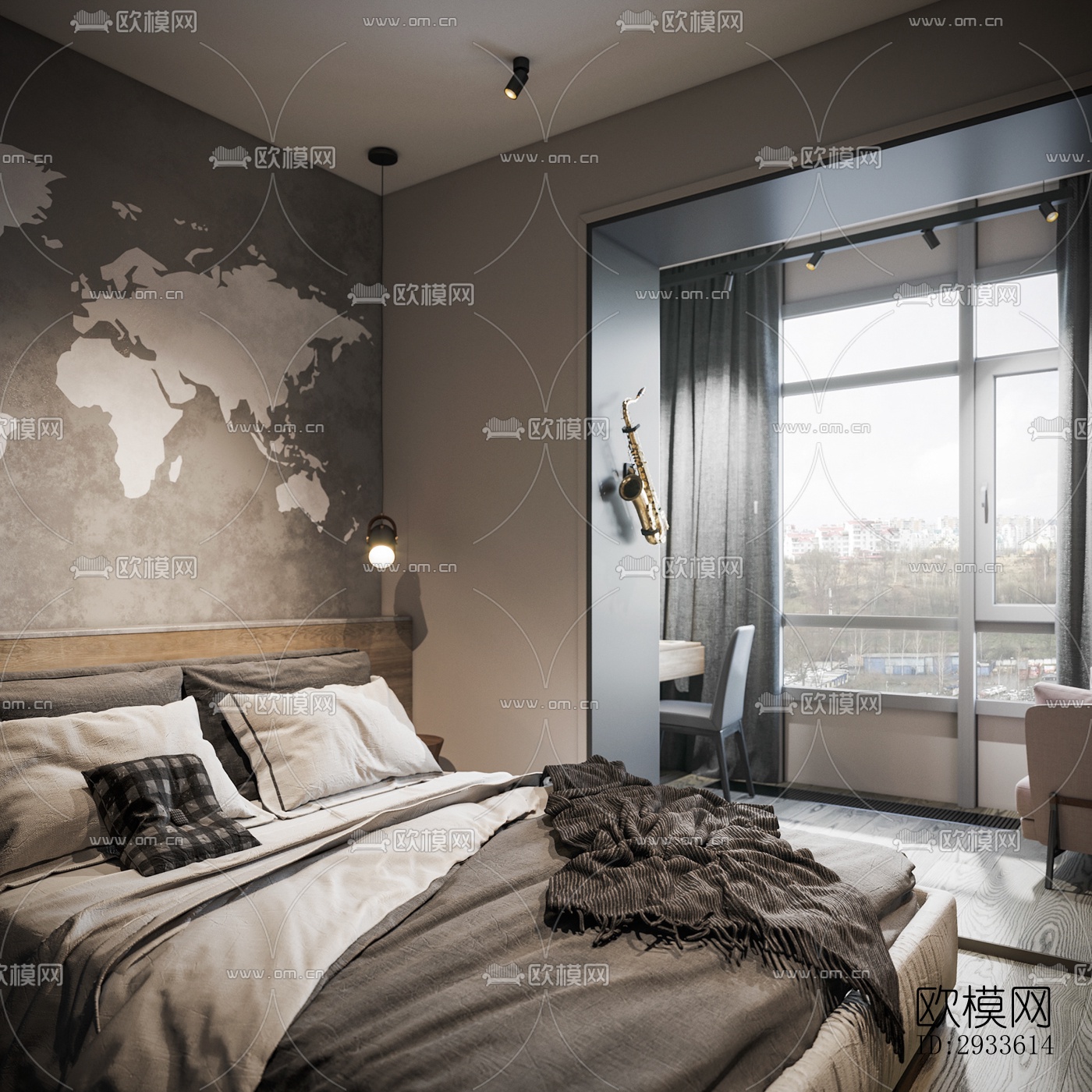 北欧公寓效果图下载（渲染图7）