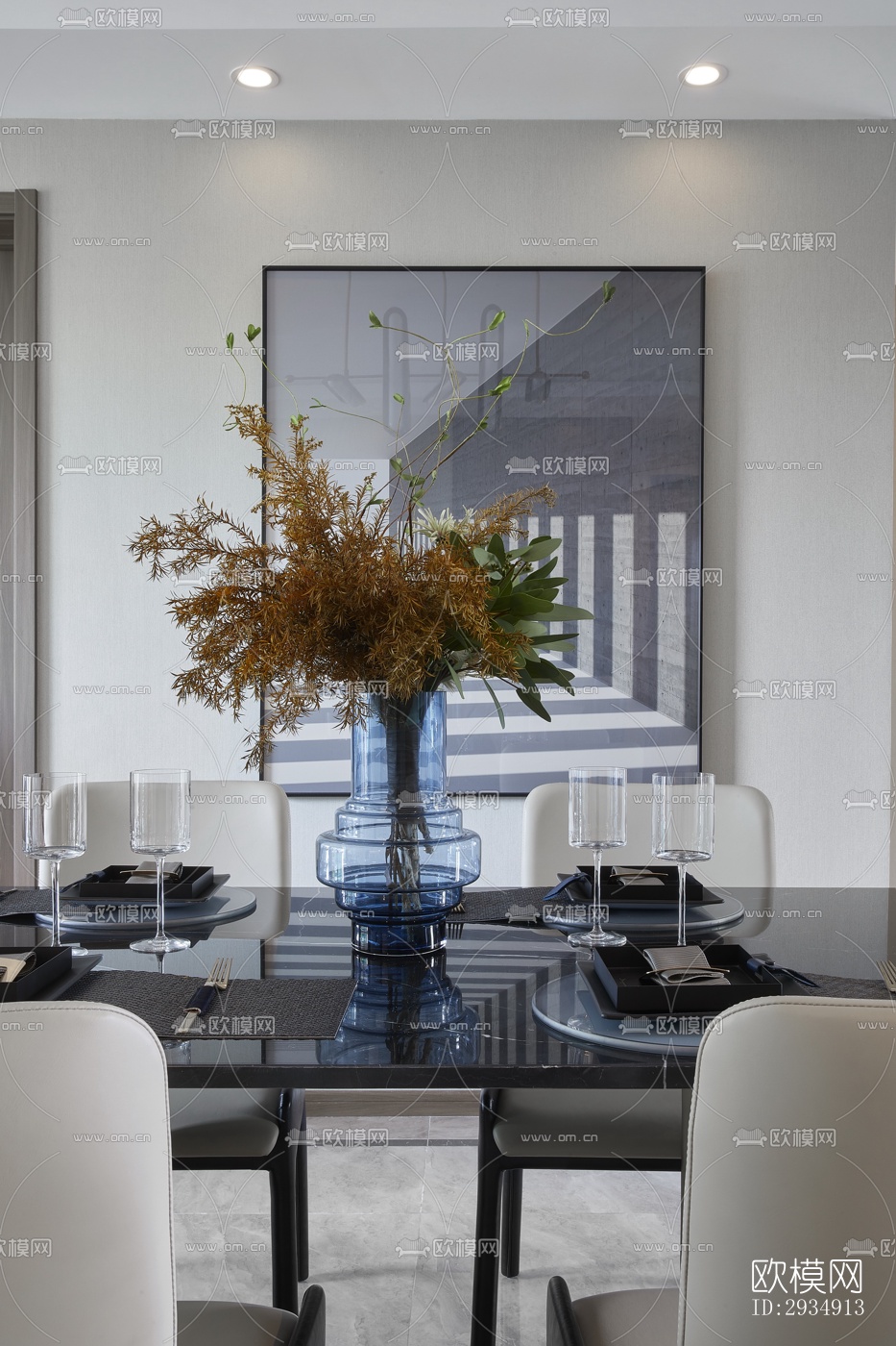 现代平层效果图下载（渲染图9）