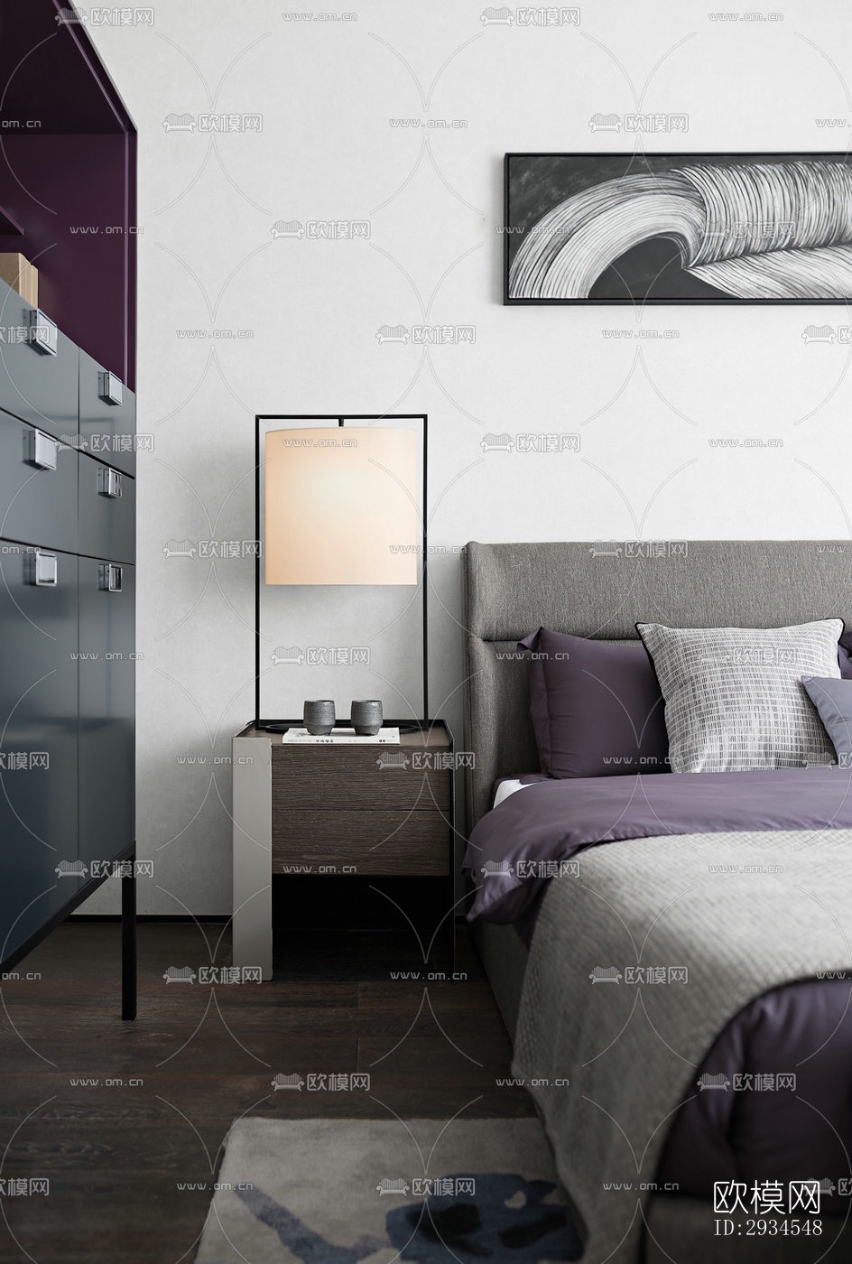 新中式平层效果图下载（渲染图10）