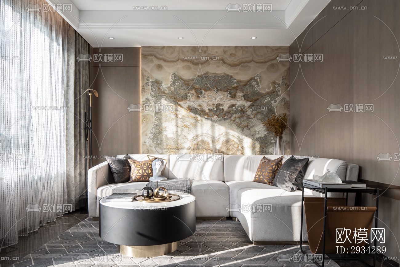 现代复式效果图下载（渲染图2）