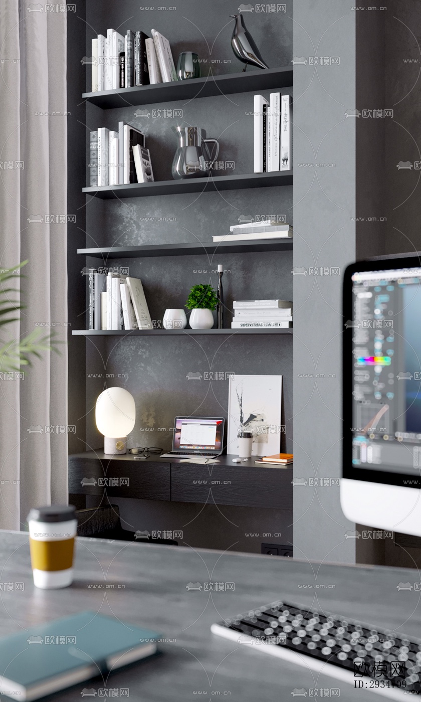 现代平层效果图下载（渲染图5）