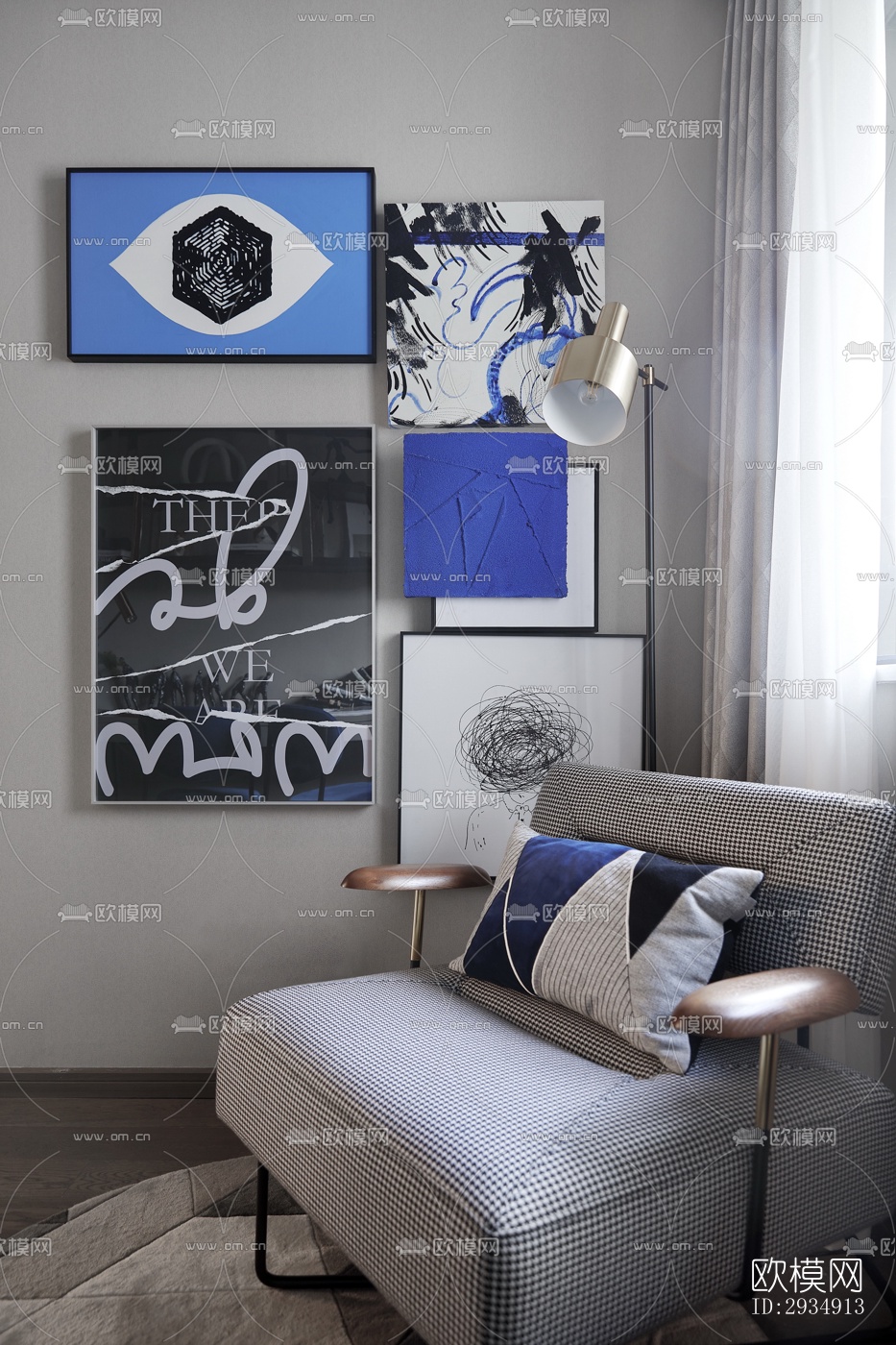 现代平层效果图下载（渲染图20）